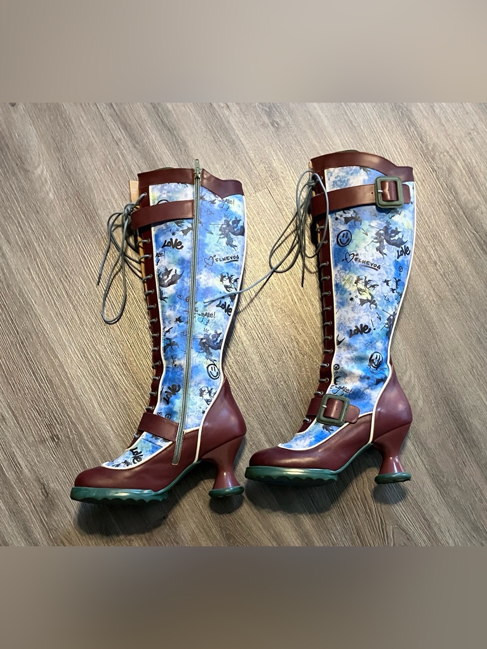 John Fluevog Sugarcandy Tall boots Women’s size 9 - Picture 2 of 4